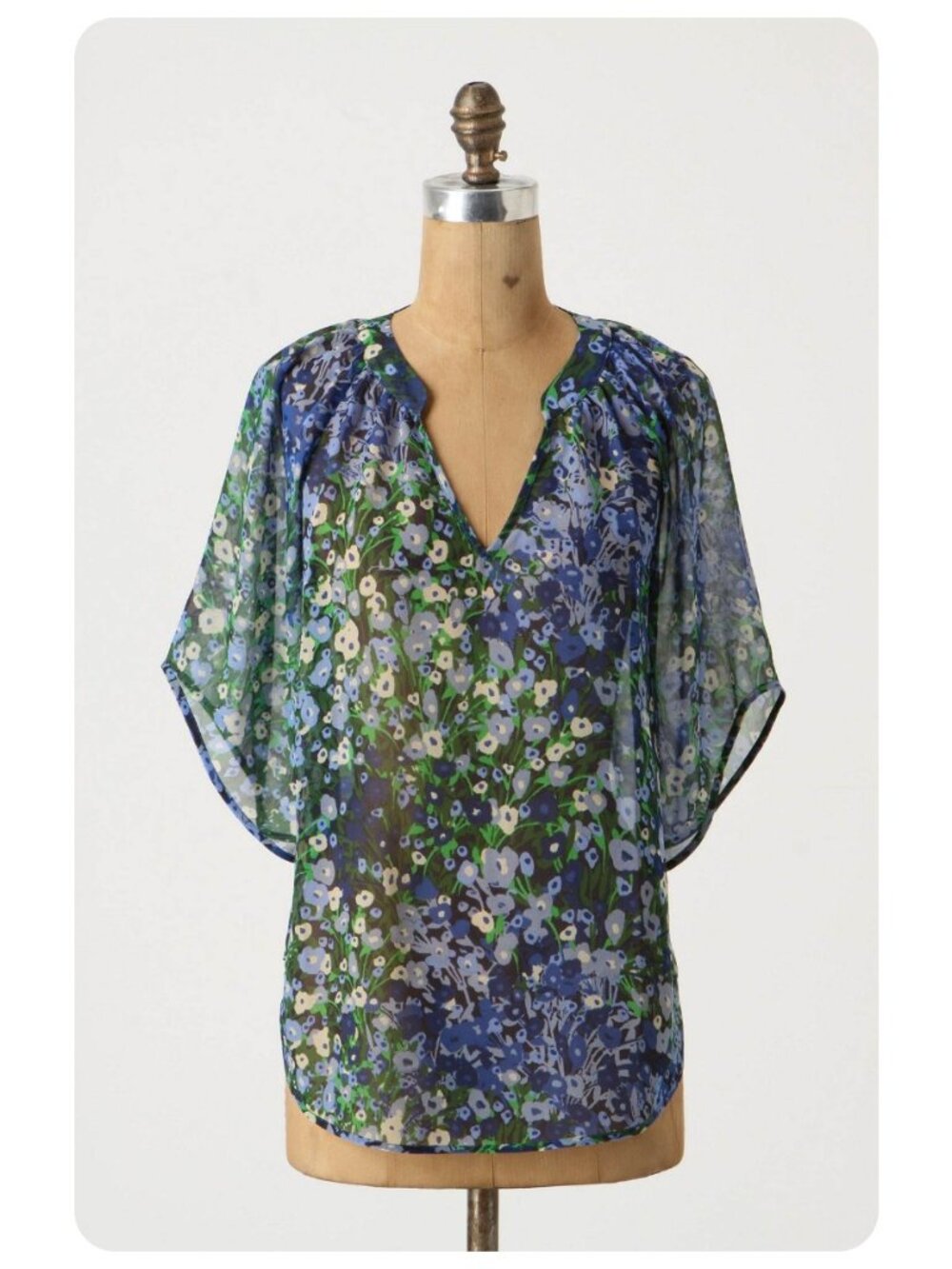 Anthropologie Fei Silk Blooms Eternal Top Blouse sz 2